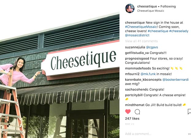 Cheesetique Owner and Signage