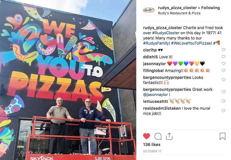 Rudy's Instagram of Mural