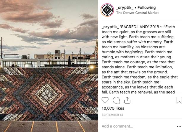 Instagram Post About Cryptik
